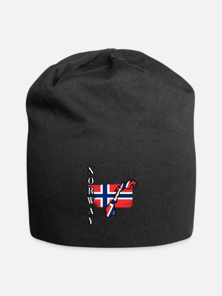 Norway Europe - Jersey Beanie - black