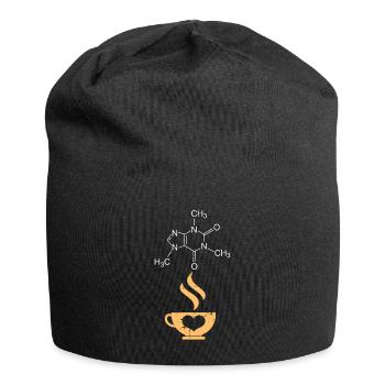 Koffein Molekül Kaffee Wissenschaft Nerd - Jersey-Beanie - Schwarz - Vorne