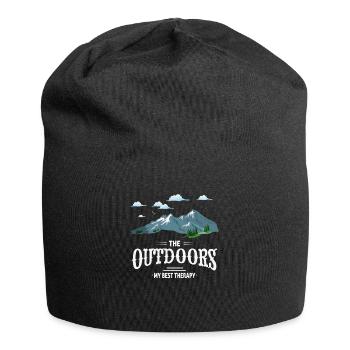 Bestes Antidepressivum - die Natur - Jersey-Beanie - Schwarz - Vorne