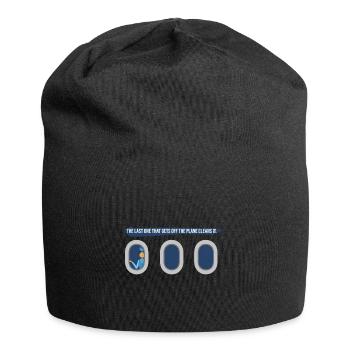 Flugbegleiterin Stewardess Heldin der Lüfte - Jersey-Beanie - Schwarz - Vorne