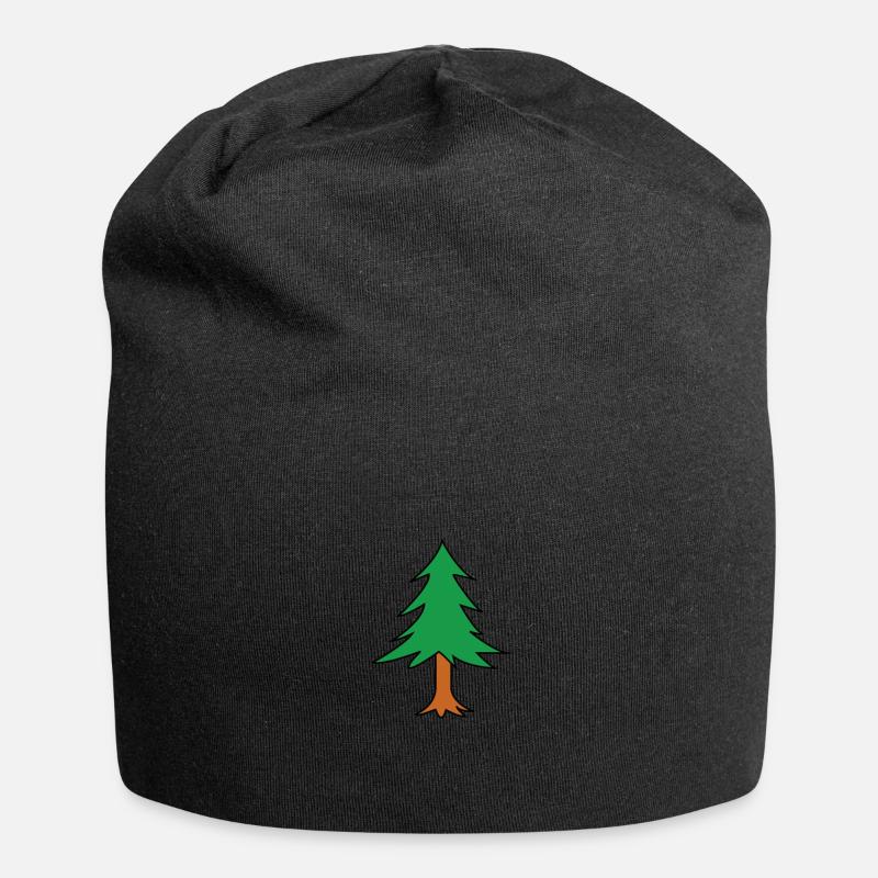 Tannenbaum Baum Tanne Gärtner Wald Wälder Geschenk - Jersey-Beanie - Schwarz