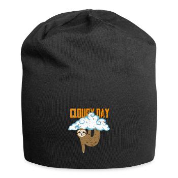 trübe texturierte faulheit geschenk - Jersey-Beanie - Schwarz - Vorne