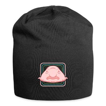 Blobfish Deep Sea Grumpy Introverted Gift - Jersey Beanie - black - Front