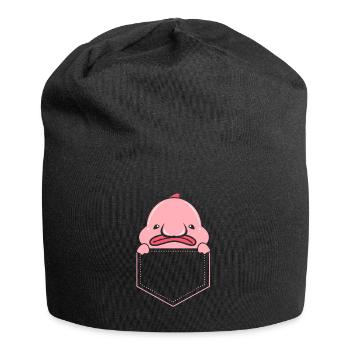 Blobfish Deep Sea Grumpy Introverted Gift - Jersey Beanie - black - Front