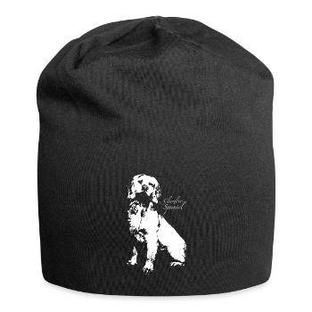 Clumber Spaniel - Jersey-Beanie - Schwarz - Vorne