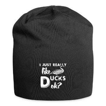 Duck pond ducks swim on the lake - Jersey Beanie - black - Front