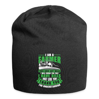 Ich bin ein Landwirt mit Rechnungen wie du auch - Jersey-Beanie - Schwarz - Vorne