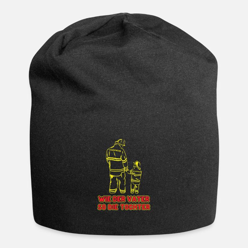 Feuerwehr - Jersey-Beanie - Schwarz
