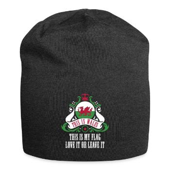 Wales Nation - Jersey Beanie - charcoal grey - Front