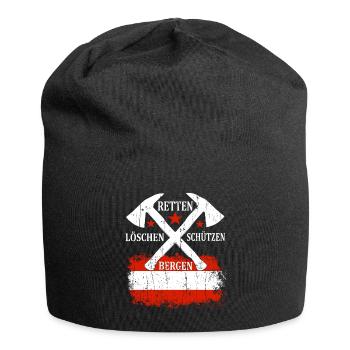 Feuerwehr Löschen Retten Bergen Schützen Geschenk - Jersey-Beanie - Schwarz - Vorne