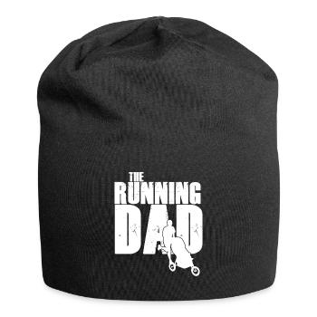 Joggen Laufen Rennen Marathon Vater Papa Geschenk - Jersey-Beanie - Schwarz - Vorne
