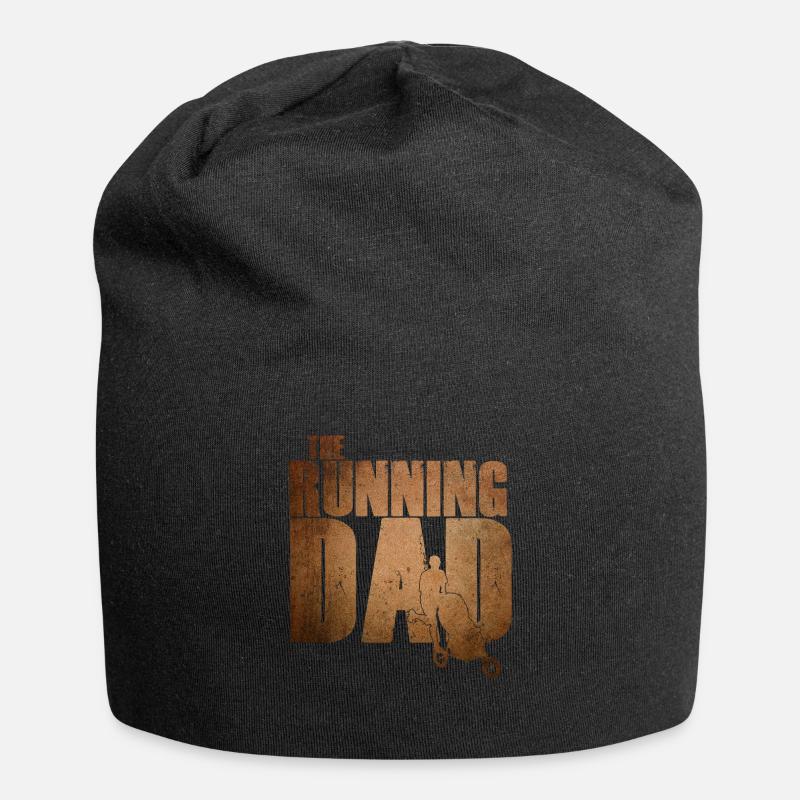 Jogging Running Marathon Father's Day Dad Father Gift - Jersey Beanie - black