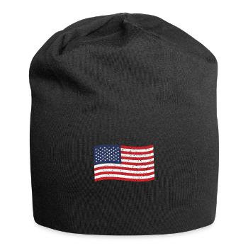 USA Flag America Flag United States of America - Jersey Beanie - black - Front