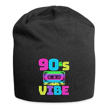 90s Vibe - Retro Vintage 90s Music Gift - Jersey Beanie - black - Front