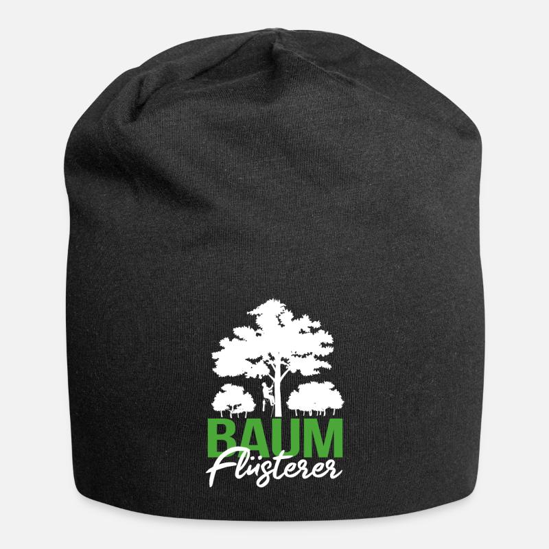 Baum Flüsterer - Lustiges Förster Wald Geschenk - Jersey-Beanie - Schwarz