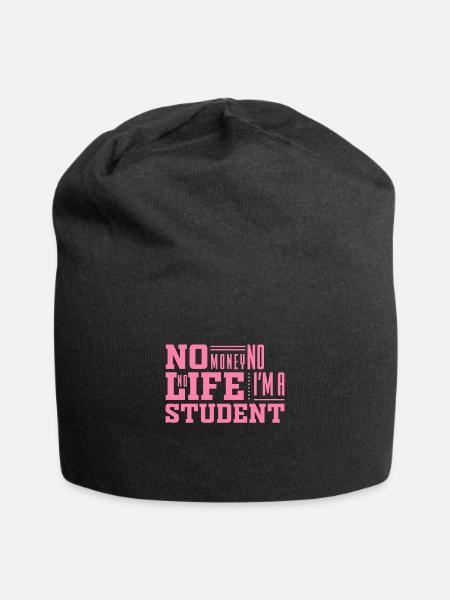 Étudiante - Bonnet en jersey - noir