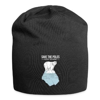 Polar Bear Environmental Protection Climate Protection Earth Gift - Jersey Beanie - black - Front