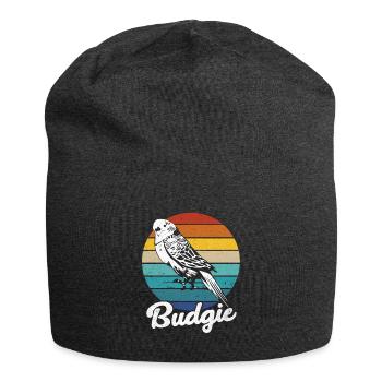 Wellensittich - Jersey-Beanie - Anthrazit - Vorne