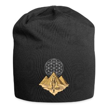 Pyramides égyptiennes Sphinx Géométrie sacrée antique - Bonnet en jersey - noir - Devant