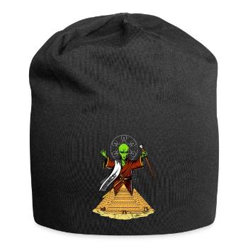 Ausländische ägyptische Pyramiden-Verschwörung Anunnaki - Jersey-Beanie - Schwarz - Vorne