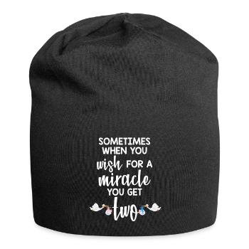 Jumeaux enceintes - Bonnet en jersey - noir - Devant
