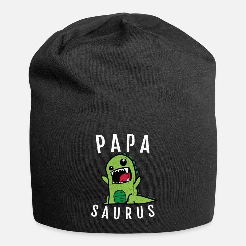 Papa Papasaurus - Jersey-Beanie - Schwarz