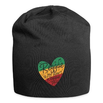 Reggae is my heart and soul - Jersey Beanie - black - Front