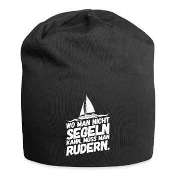 Segeln Segelboot Segelsport Segler Rudern - Jersey-Beanie - Schwarz - Vorne