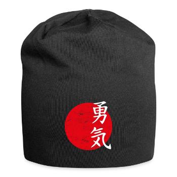 Mut Japanische Kunst - Jersey-Beanie - Schwarz - Vorne