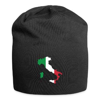 Italie Carte Drapeau Italien Cadeau - Bonnet en jersey - noir - Devant