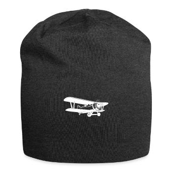 Flugzeug Propeller Doppeldecker T-Shirt - Jersey-Beanie - Anthrazit - Vorne