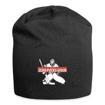 Ice Hockey Puck Eishockey - Jersey-Beanie - Schwarz - Vorne