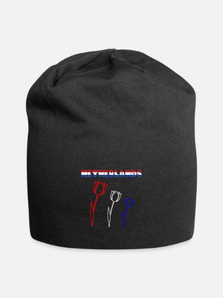 Niederlande - Jersey-Beanie - Schwarz