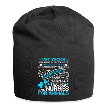 Vet Tech Veterinary Technician Job Title - Jersey-Beanie - Schwarz - Vorne