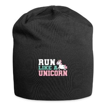 Un cadeau de course jogging coureur jogging licorne - Bonnet en jersey - noir - Devant
