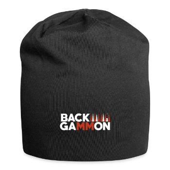 Backgammon jeu de société cadeau - Bonnet en jersey - noir - Devant