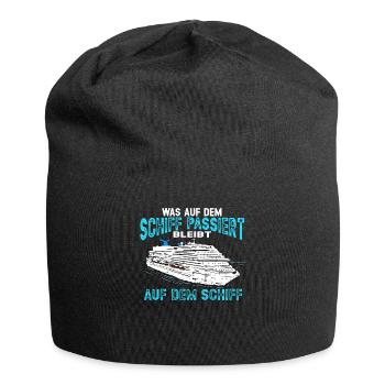 Kreuzfahrtschiff Kreuzfahrt Kreuzfahrer Schiff - Jersey-Beanie - Schwarz - Vorne