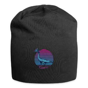 Vintage Retro Neon 80er Loch Ness Monster Nessie - Jersey-Beanie - Schwarz - Vorne
