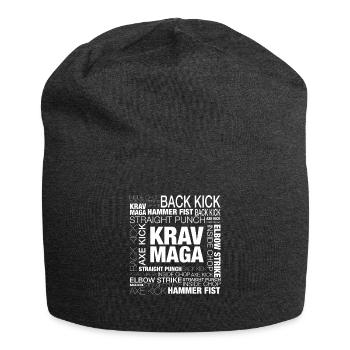 Krav Maga Wörter - Jersey-Beanie - Anthrazit - Vorne
