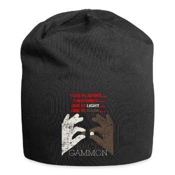 Backgammon jeu de société cadeau - Bonnet en jersey - noir - Devant