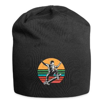Skateboard vintage - Bonnet en jersey - noir - Devant
