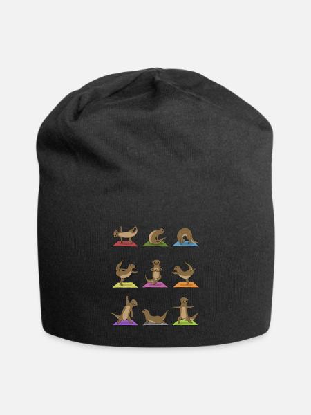 Yoga Otter - Jersey-Beanie - Schwarz