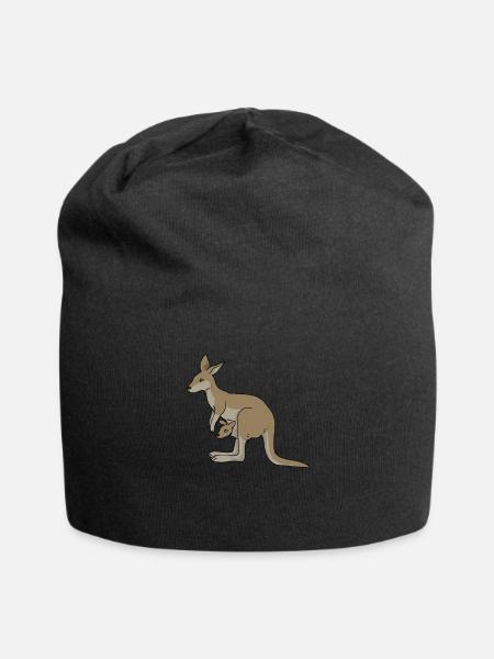 kangaroo - Jersey Beanie - black
