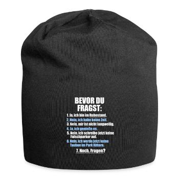 Funny pensioner retirement pension pension gifts - Jersey Beanie - black - Front