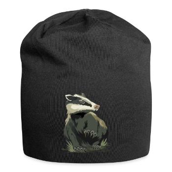 Miel Blaireau Miel Blaireau Forêt Animal Sauvage - Bonnet en jersey - noir - Devant