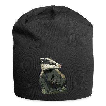 Miel Blaireau Miel Blaireau Forêt Animal Sauvage - Bonnet en jersey - noir - Devant