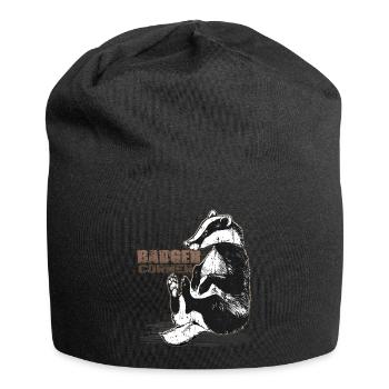 Miel Blaireau Miel Blaireau Forêt Animal Sauvage - Bonnet en jersey - noir - Devant