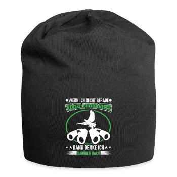 When I'm not watching birds, I think - Jersey Beanie - black - Front