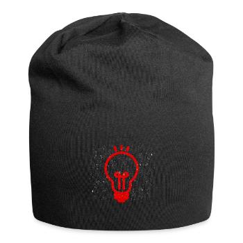 Red lightbulb icon gift - Jersey Beanie - black - Front