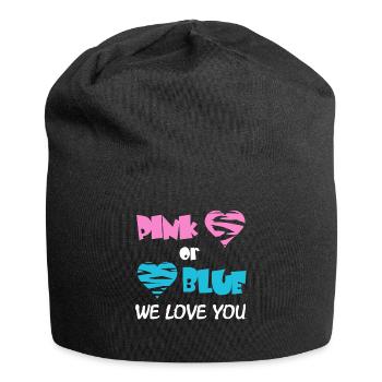 Baby shower fille ou garçon - Bonnet en jersey - noir - Devant